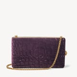 Florence Clutch Fig Velvet Croc
