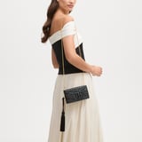 Florence Clutch Black Patent Resin Croc