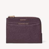 Zipped Travel Wallet Fig Pebble