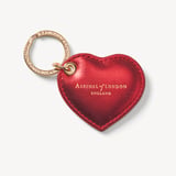 Small Heart Keyring Smooth Tinsel Red