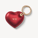 Small Heart Keyring Smooth Tinsel Red