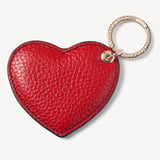 Heart Keyring Cardinal Red Pebble