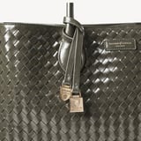 London Tote Evergreen Woven Leather