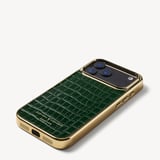 iPhone 17 Pro Max Case Deep Shine Evergreen Small Croc