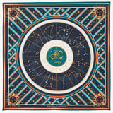 Scorpio Zodiac Silk Scarf Navy Pure Silk