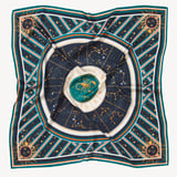 Scorpio Zodiac Silk Scarf Navy Pure Silk