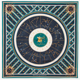 Sagittarius Zodiac Silk Scarf Navy Pure Silk