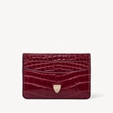 Slim Credit Card Holder Merlot Patent Croc