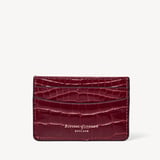 Slim Credit Card Holder Merlot Patent Croc