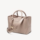 Midi London Tote Moleskin Woven Leather