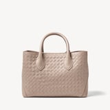 Midi London Tote Moleskin Woven Leather