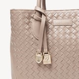 Midi London Tote Moleskin Woven Leather