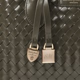 Midi London Tote Evergreen Woven Leather
