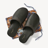 Hudson Travel Slippers Forest Green Milled Pebble