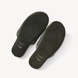 Hudson Travel Slippers Forest Green Milled Pebble