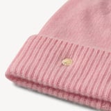 Pure Cashmere Beanie Hat Pale Pink Cashmere