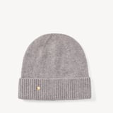 Pure Cashmere Beanie Hat Mid Grey Melange Cashmere