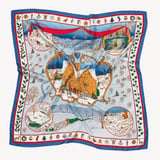 The Night Before Christmas Silk Scarf Multi-Coloured Pure Silk