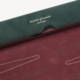 Travel Backgammon Set Alpine Green & Burgundy Suede