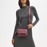 Ella Crossbody Merlot Woven Leather