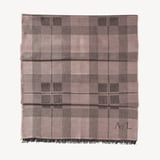 Silk Check Scarf Putty Silk Modal