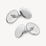Oval Slice Cufflinks Blue Lapis & Sterling Silver 925
