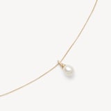 Diamond & Pearl Pendant Necklace 0.03ct Diamond