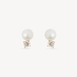 Toi Et Moi Stud Earrings Natural Pearl