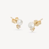 Toi Et Moi Stud Earrings Natural Pearl