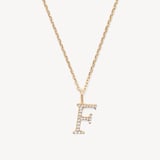 Diamond Initial F Necklace 0.113ct Diamond