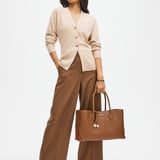 London Tote Tan Woven Leather