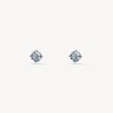 Floating Aquamarine Solitaire Stud Earrings 0.95ct Aquamarine