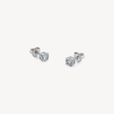 Floating Aquamarine Solitaire Stud Earrings 0.95ct Aquamarine
