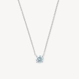 Floating Aquamarine Solitaire Necklace 0.47ct Aquamarine
