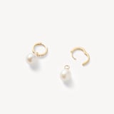 Drop Huggie Earrings 0.16ct Diamond