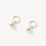 Drop Huggie Earrings 0.16ct Diamond