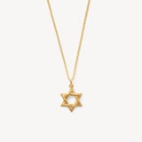 Star of David Pendant Necklace 18ct Gold Vermeil