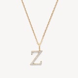 Diamond Initial Z Necklace 0.127ct Diamond