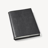 A5 Refillable Luxury Journal Black Saffiano with Soft Suede Lining