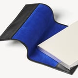 A5 Refillable Luxury Journal Black Saffiano with Soft Suede Lining