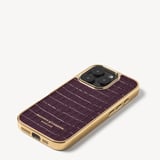 iPhone 16 Pro Case Deep Shine Fig Small Croc