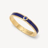 Gemstone Enamel Bangle Navy Enamel, Lapis Lazuli & 18ct Gold Plated