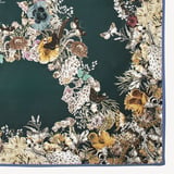 Ombre 'A' Floral Silk Scarf Alpine Green Pure Silk