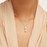 Floral Necklace Freshwater Pearl, 0.02ct Diamond