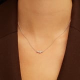 Graduating Diamond Necklace 0.145ct Diamond