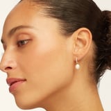 Drop Huggie Earrings 0.16ct Diamond