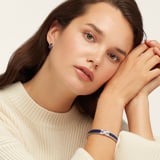 Enamel Bangle Navy Enamel & Palladium Silver Plated