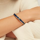 Gemstone Enamel Bangle Navy Enamel, Lapis Lazuli & 18ct Gold Plated