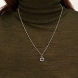 Star of David Pendant Necklace Sterling Silver 925