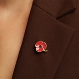 Poppy Brooch Red Enamel & 18ct Gold Plated
